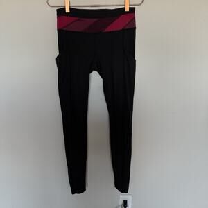 Lululemon Womens Pace Rival Crop Leggings 6 Pockets Workout Gym Yoga Training